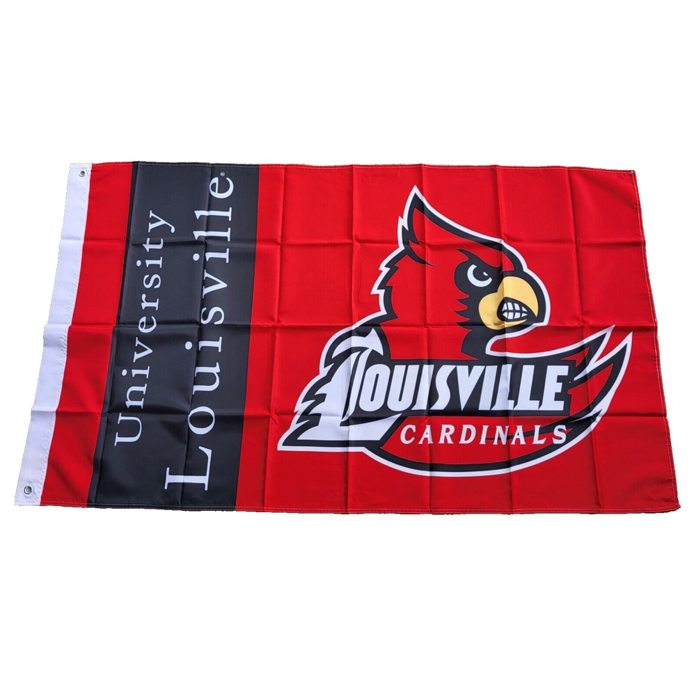 Louisville Cardinals Flag 3x5 Ft Man‎ Cave Garage Game Day Tail Gate New